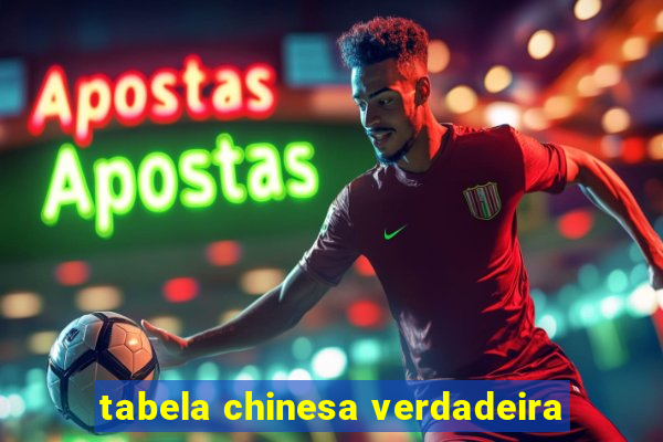 tabela chinesa verdadeira